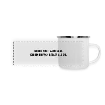 arrogant, proud, courageous, honest, free, - Panoramic Camper Mug - white - Front