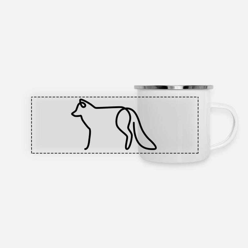 Fox - Panoramic Camper Mug - white