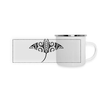 Raie Manta - Mug panoramique émaillé - blanc - Devant