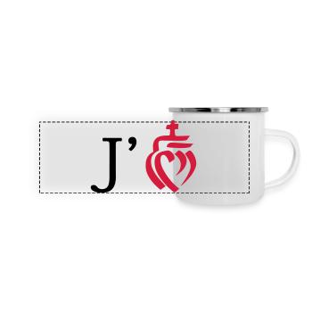 j'aime la vendée - Mug panoramique émaillé - blanc - Devant