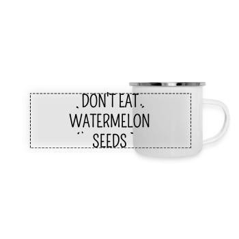 Watermelon Seeds Schwangerschaft - Panorama Emaille-Tasse - Weiß - Vorne