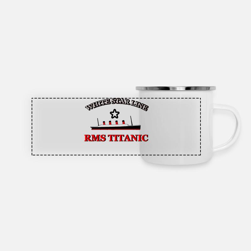 RMS TITANIC WHITE STAR LINE - Panoramic Camper Mug - white