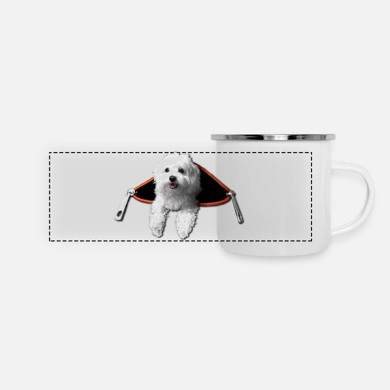Maltese - Panoramic Camper Mug - white