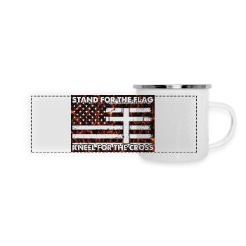 Army War Military Uniform Force Soldier Camouflage - Panoramic Camper Mug - white - Front