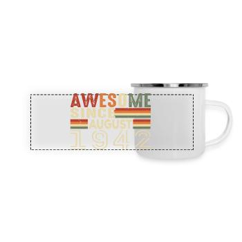 August 1942 Vintage Birthday Gift 82 Years - Panoramic Camper Mug - white - Front