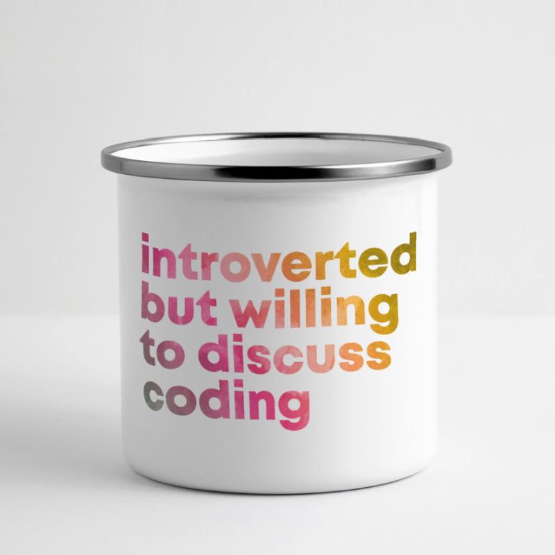 Codierung Codierung Codierung Panorama Emaille-Tasse