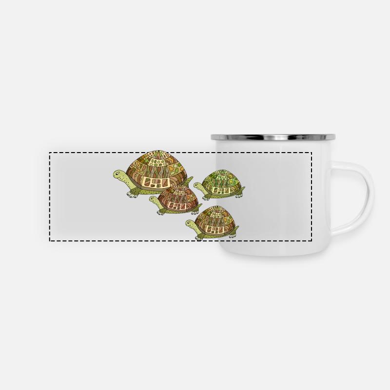 turtles - Panoramic Camper Mug - white