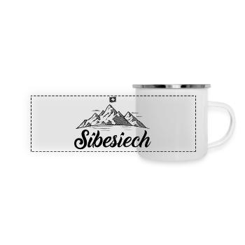Sibesiech - cooler Typ - Panorama Emaille-Tasse - Weiß - Vorne