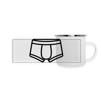 Boxershorts - Panorama Emaille-Tasse - Weiß - Vorne