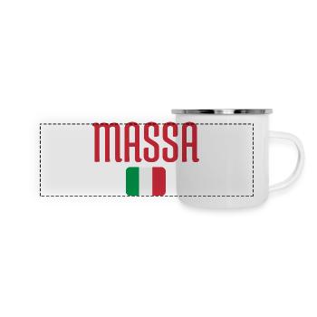 Drapeau italien de Massa - Mug panoramique émaillé - blanc - Devant