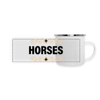 Cavaliers nobles en lettres - Mug panoramique émaillé - blanc - Devant