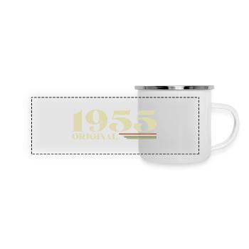 Original 1955 Jahrgang 1955 Retro Jubiläum 1955 - Panorama Emaille-Tasse - Weiß - Vorne