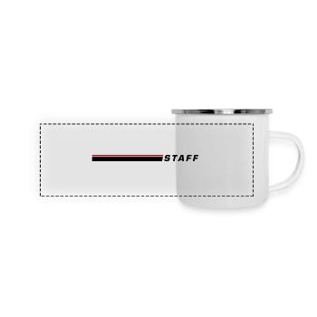 Élément de portée - Mug panoramique émaillé - blanc - Devant