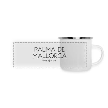 Palma de Majorque, Îles Baléares, Espagne, Mer Méditerranée - Mug panoramique émaillé - blanc - Devant