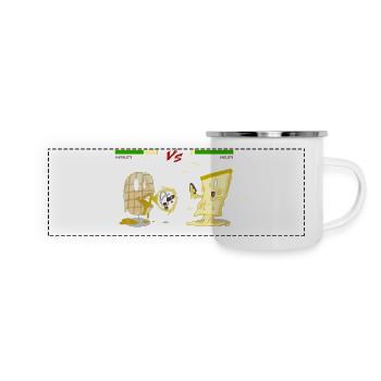tartiflette vs raclette - Mug panoramique émaillé - blanc - Devant