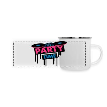 Party Time DJ Pult - Panoramic Camper Mug - white - Front
