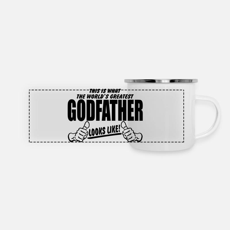 Worlds Greatest GodFather Looks Like - Panoramic Camper Mug - white