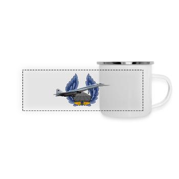 Tu-144 - Panorama Emaille-Tasse - Weiß - Vorne