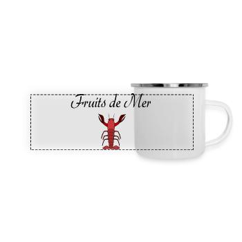 Fruits de Mer - Panorama Emaille-Tasse - Weiß - Vorne