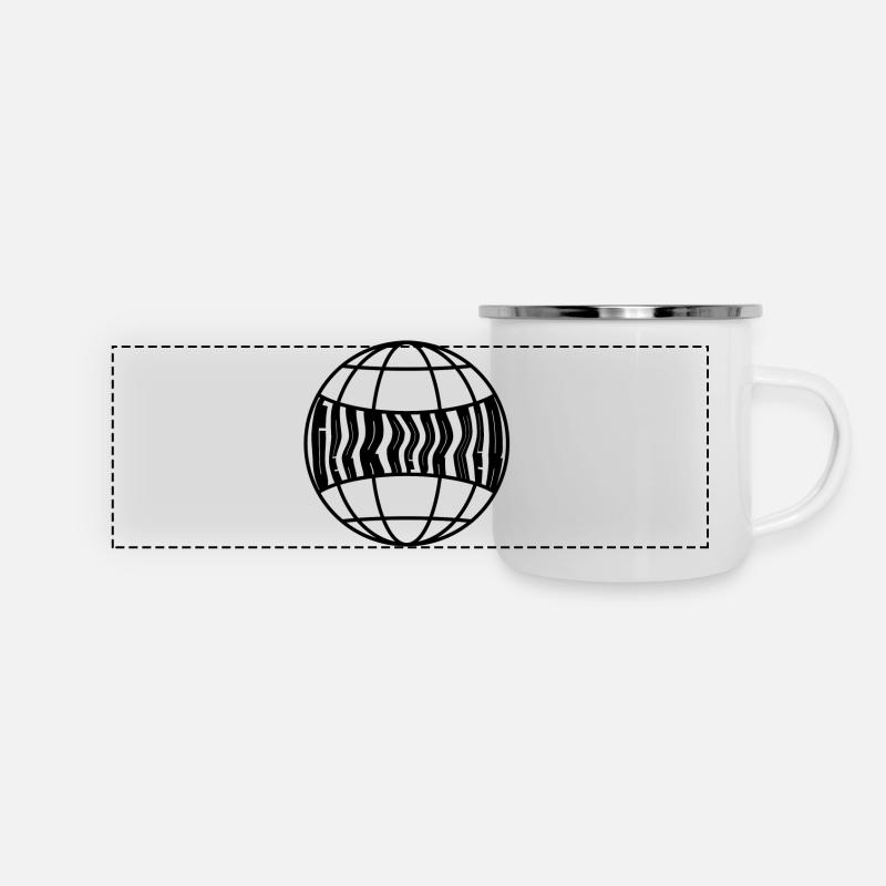 Terraformer - Panorama Emaille-Tasse - Weiß