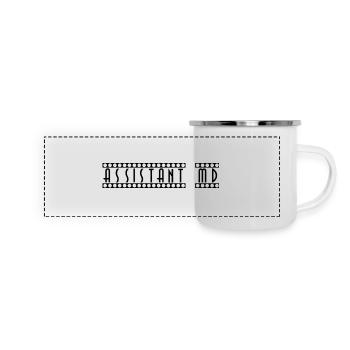 Assistant_MD - Panorama Emaille-Tasse - Weiß - Vorne