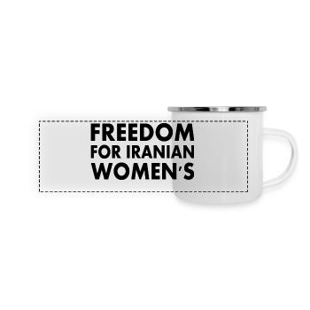 Freedom for iranian womens - Panoramic Camper Mug - white - Front