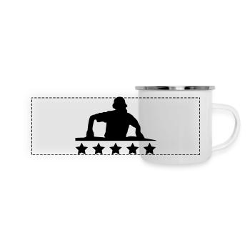 best_dj_a1 - Mug panoramique émaillé - blanc - Devant