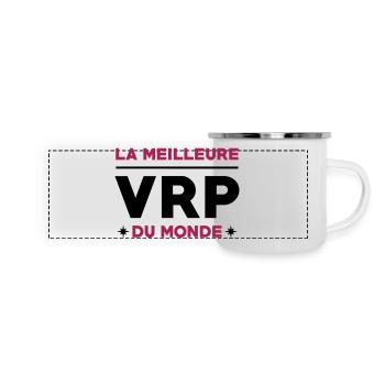 VRP / Commercial / Commerce / Vente / Vendeur - Mug panoramique émaillé - blanc - Devant