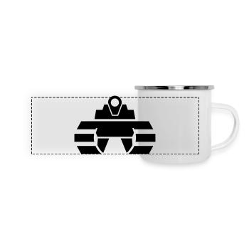 militaire - Mug panoramique émaillé - blanc - Devant