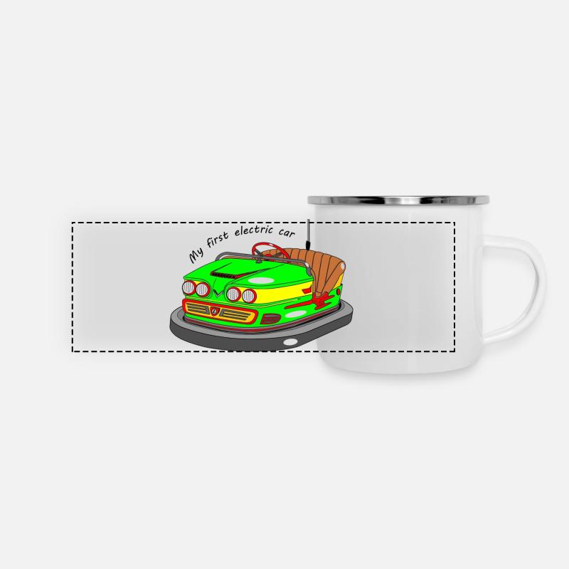 My first electric car - Panoramic Camper Mug - white