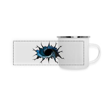 Schwarzes Loch - Panorama Emaille-Tasse - Weiß - Vorne