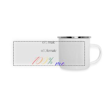 100% ich - Panorama Emaille-Tasse - Weiß - Vorne
