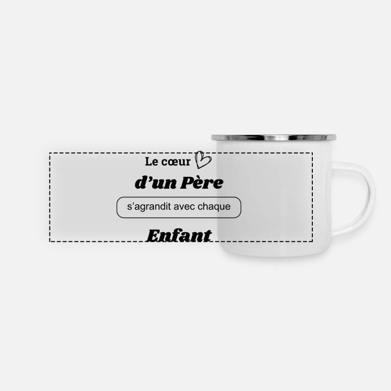 A Father's Heart Grows - Panoramic Camper Mug - white