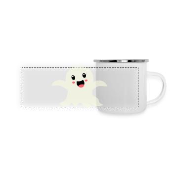 Fantôme - Mug panoramique émaillé - blanc - Devant