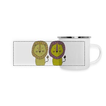 Löwen brace - Panoramic Camper Mug - white - Front