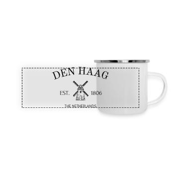 La Haye - Pays-Bas - Mer du Nord - Souvenir - Mug panoramique émaillé - blanc - Devant