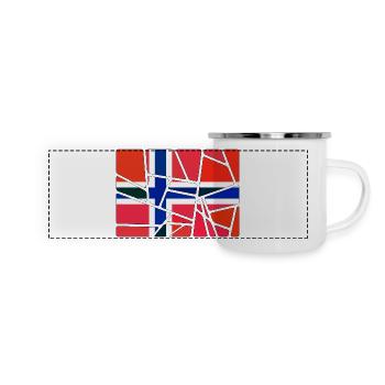 Norwegen Norwegen - Panorama Emaille-Tasse - Weiß - Vorne