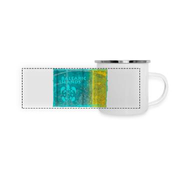 Balearische Inseln Farbspiel - Panorama Emaille-Tasse - Weiß - Vorne