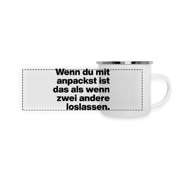 SI TU DONNES UN COUP DE MAIN, SANS TALENT, SARCASME, STAGIAIRE - Mug panoramique émaillé - blanc - Devant
