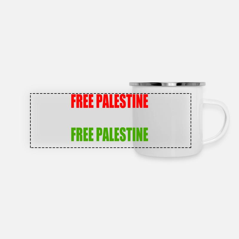 Free palestine - Panoramic Camper Mug - white