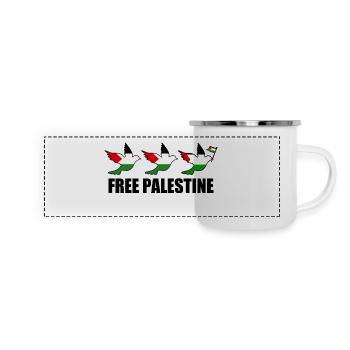 Free palestine - Panoramic Camper Mug - white - Front