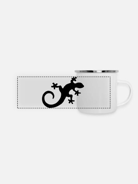 salamander - Panorama Emaille-Tasse - Weiß