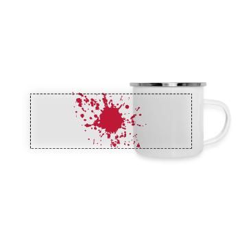 splatter_1_3 - Panorama Emaille-Tasse - Weiß - Vorne
