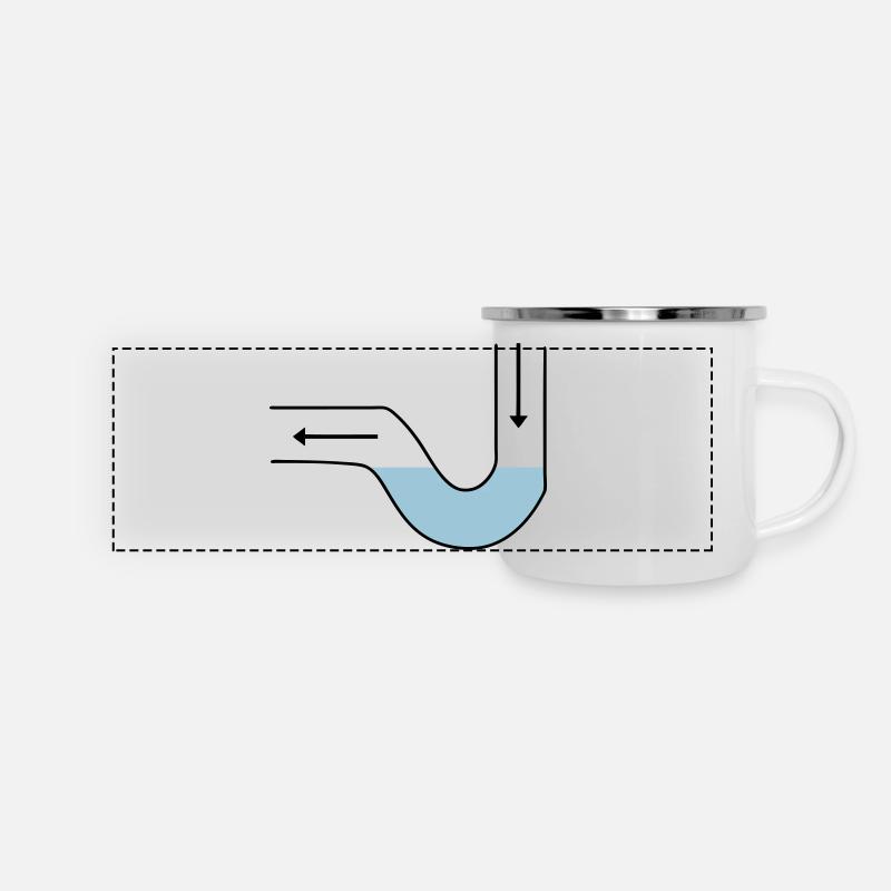 Plombier - Mug panoramique émaillé - blanc