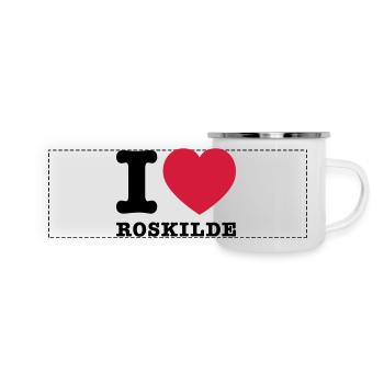 I Love Roskilde 2 - Panorama Emaille-Tasse - Weiß - Vorne