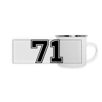 71 - Panorama Emaille-Tasse - Weiß - Vorne