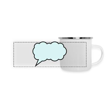 sprechblase cloud - Panorama Emaille-Tasse - Weiß - Vorne