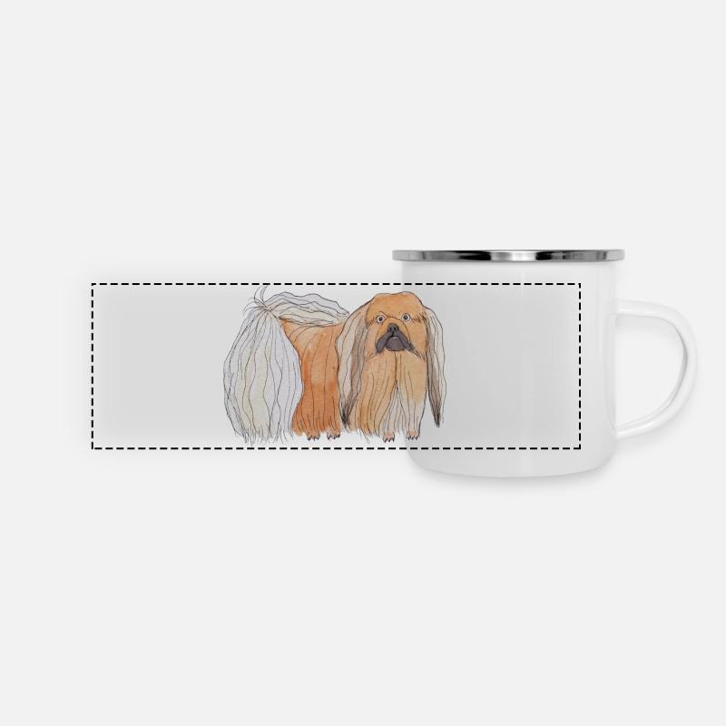 Pekingese - fun - Panoramic Camper Mug - white