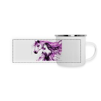 Flowers Women girl fashion design art female style - Panoramic Camper Mug - white - Front