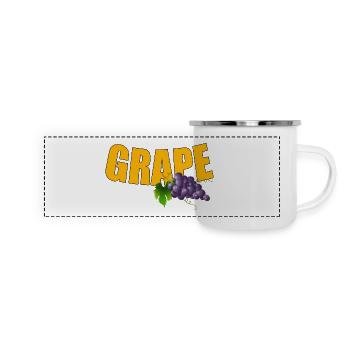 RAISIN - Mug panoramique émaillé - blanc - Devant